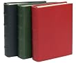 Small Ring Bound Clear Pocket Album, Genuine Italian Calfskin Leather, Holds 36 4x6 Pictures