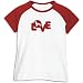 T-Shirt Raglan Woman White  Love Silhouette Cane Corso  Dog