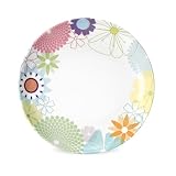 Portmeirion Crazy Daisy 9 Plate Coupe, Set of 4