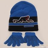 Spiderman Knit hat Glove Set-Royal Black