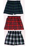 3 Pack Tartan Flannel Blackwatch Campbell Stewart Plaid Boxer Shorts False Fly available in 5 adult sizes