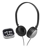 Coby CV140SVR Jammerz Ultra 2-In-One Combo DJ Style Stereo Headphones and Earphones (Silver)