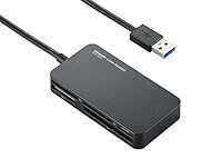 ELECOM カードリーダライタ USB3.0対応 SD、microSD、MS、XD、CF対応 スリムコネクタ ブラック MR3-A006BK