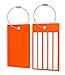 Travel Suitcase Luggage Bag Tags, Airlines Baggage Labels (4 Tags Orange)
