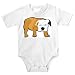 Onesie with yellow, pet, bulldog, standing, dog