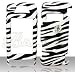 Rubber Feel Black and White Zebra Animal Skin Design Snap-On Cover Hard Case Cell Phone Protector for LG Voyager VX10000 VX-10000