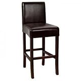 York Brown Leather Counter Height 26" Bar Stool (Brown) (39"H x 16.5"W x 20 ....