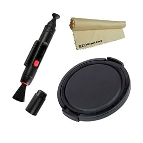 52mm Lens Cap for Canon Olympus Nikon + Lens Pen Cleaning Tool + JB Microfiber Cleaning Cloth
