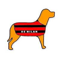 AC Milan Personalised Waterproof Dog Coat Size M (18" 45cm)