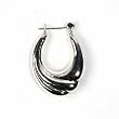 Sterling Silver Plain Hoop Earrings - Size: 32mm