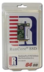 64GB RunCore Mini PCIe Solid State Drive PATA SSD for Dell Inspiron Mini 9,Vostro A90 and Asus Eee PC T91 MT. Blazing Fast with Read speed 81 MB/sec and Write 58 MB/sec