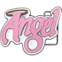 Light Pink Angel Graffiti Belt Buckle