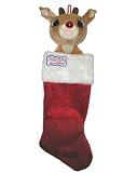Review Kurt Adler  / Rudolph The Red-Nosed Reindeer Plush Head Blinking Nose Christmas Stocking #RU0107