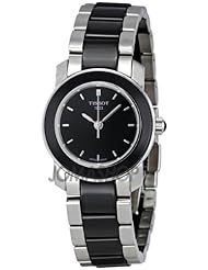 Tissot Womens T0642102205100 Cera Black Dial Ceramic Watch