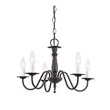 Sea Gull Lighting 3121-72 Traditional 5-Light Chandelier, Olde Iron