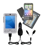 41WKTKLsEdL. SL160  Double Car Charger with tips including a tip for the Dell Axim x3   uses Gomadic TipExchange Technology