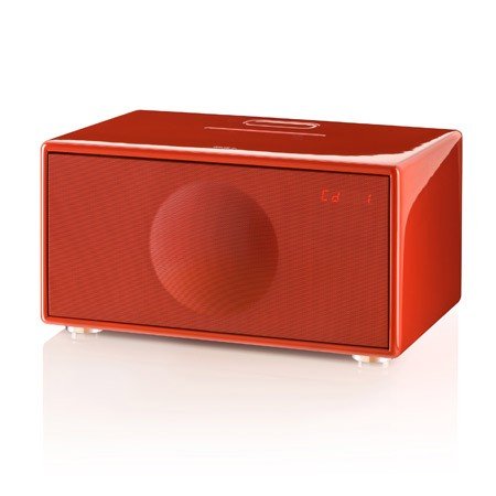 Geneva GEN M2 Soundsystem (CD-/MP3-Player mit Slot-In-Laufwerk, UKW-Tuner, Universal-Dock, HiFi-Verstärker) für Apple iPod rot