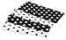 DII Black and White Polka Dots Napkin, Mixed Set of 4