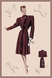 Art Poster, Burgundy Dressy Coat - 18.75 x 27.5