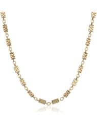 Lucky Brand "Mar14 Modern Metals" Beaded Tribal Triangles Chain Necklace, 17"