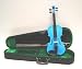 Crystalcello MV470BL 1/4 Size Violin with Carrying Case + Accessories - Blue Color