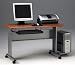 Computer Cart in Medium Cherry/Metallic Gray - Mayline Office Furniture - 8100TDMEC
