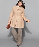 41WKWpwW5mL. SL160  Larry Levine Plus Size Coat, Long Sleeve Seamed Waist