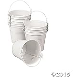 White Tinplate Pail W/Handle (1 dozen) - Bulk