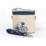 SoYoung Large Insulated Cooler Lunch Bag - Blue Bicycle