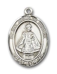 Sterling Silver Infant of Prague Medal