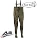 Nylon PVC Wathose mit Gummisohle Gr. 43 + Passh�lle