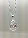 US Navy Necklace - Large United States Military Jewelry Pendant - US Navy Gifts For Men and Women - USN Stainless Steel Charm On Chain - 20