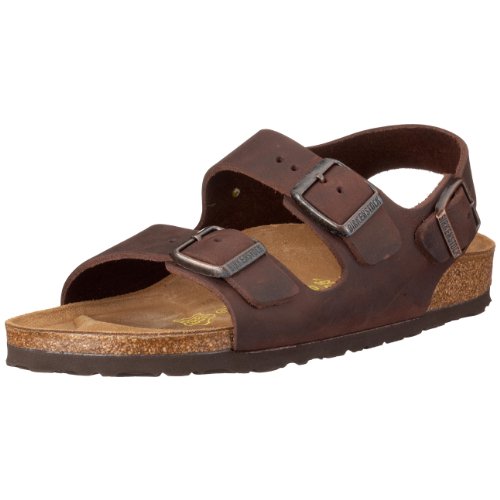 Birkenstock Milano Natural Leather, Style-No. 34871, Unisex Sandals, Habana, EU 43, normal width