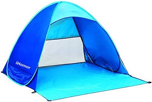 Automatic Pop Up Instant Tent iHomor Portable Outdoors Quick Cabana Beach Tent Sun Shelter Blue