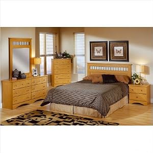 Atwood Headboard and Nightstand Set in Retro Maple by 