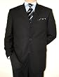 **NEW 2009 DESIGNER COLLECTION** New Mario Italian 3 Button Men Suits Virgin Wool 140s ~ Highest Quality ~ Perfect Fit ~ Black Stripe