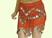 ORANGE WRAP HIP SCARF BELLY DANCE COSTUME BELT COIN