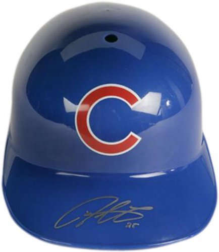 Derrek Lee Chicago Cubs Autographed Full-Size Replica Batting Helmet