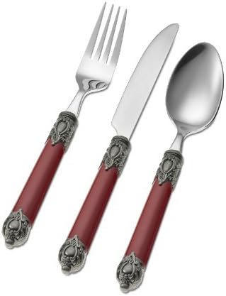 Hampton Forge Silversmiths San Remo 20-Piece Flatware Set, Red, 755U0202TE by Hampton Forge Silversmiths