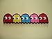 Lot 2 pieces Embroidered PacMan PAC-MAN Iron On Patch Applique Motif Ghost Monster Blinky Inky Decal 4 x 0.9 inches (10 x 2 cm)