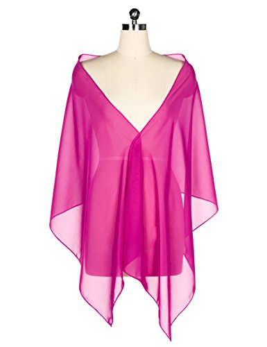 mashahan 21 Colors Chiffon Bridesmaid Shawls Long Evening Wraps(71inches*19inches)