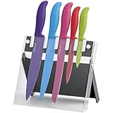 Farberware 6-Piece Classic Color Series Non-Stick Resin Knife Set with Stand