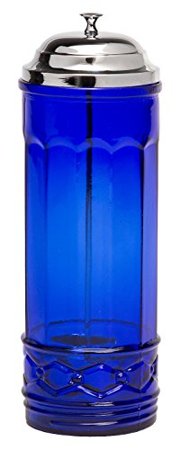 Cobalt Blue Glass Straw Dispenser