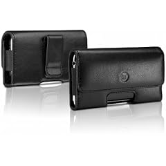 Philips HipCase Ledertashe mit G�rtel-Clip f�r Apple iPhone schwarz