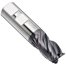 YG-1 EMB40 Carbide Corner Radius End Mills, Metric, Long Length, Weldon Shank, AlTiN Finish Helix, For Use With All Materials