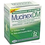 Mucinex Max Strength Dm Expectorant & Cough Suppressant, Bi-Layer Tablets, 28-Count Bottle