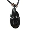 Nighthawk Shield Tribal Water Buffalo Horn Pendant and Necklace