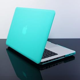 TopCase� Tiffany Blue Rubberized Satin Hard Case Cover for New Macbook Pro 13-inch  (A1278/with or without Thunderbolt)