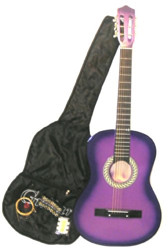 38 Purple Acoustic Guitar With Accessories