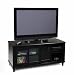 Convenience Concepts 6042186-BL French Country TV Cabinet with Shelf and Sliding Doors for Flat Panel TV's up to 50-Inch or 100-Pounds, Black